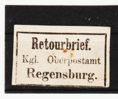 HOD210 B A Y E R N RETOURBRIEF Kgl. OBERPOSTAMT REGENSBURG SIEHE ABBILDUNG - Other & Unclassified