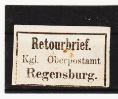 HOD210 B A Y E R N RETOURBRIEF Kgl. OBERPOSTAMT REGENSBURG SIEHE ABBILDUNG - Altri & Non Classificati