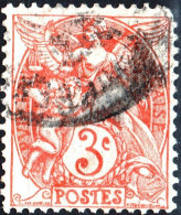 FRANCIA, FRANCE, TIPO “BLANC”, 3 C., 1900, FRANCOBOLLI USATI Yt:FR 109, Scott:FR 110 - Oblitérés