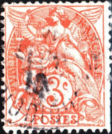 FRANCIA, FRANCE, TIPO “BLANC”, 3 C., 1900, FRANCOBOLLI USATI Yt:FR 109, Scott:FR 110 - Used Stamps