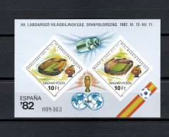 Hungary 1982 Space, Football Soccer World Cup S/s Imperf. MNH -scarce- - Europe