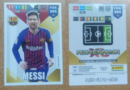 AC - 117 LIONEL MESSI  FC BARCELONA  PANINI FIFA 365 2020 ADRENALYN TRADING CARD - Tarjetas