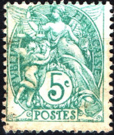 FRANCIA, FRANCE, TIPO “BLANC”, 5 C., 1925, FRANCOBOLLI USATI Yt:FR 111, Scott:FR 113 - Usados