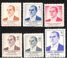 1961 TURKEY " Ordinary Postage Stamps Atatürk " MNH - Nuevos