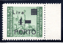 Istria Litorale Sloveno Segnatasse Porto Lire 4 Varietà P Stretta - Lokale/autonome Uitgaven