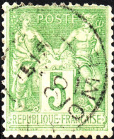 FRANCIA, FRANCE, TIPO “SAGE”, 5 C., 1898, FRANCOBOLLI USATI Yt:FR 102, Scott:FR 105 - 1898-1900 Sage (Tipo III)