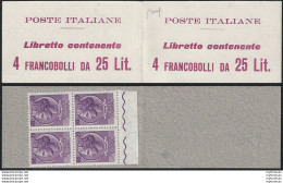 1959-60 Italia Poste Italiane Lire 25 MNH Sass Libretto N. 11/I - 1961-70: Nieuw/plakker