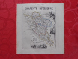 CARTE VUILLEMIN DEPARTEMENT DE LA CHARENTE-INFERIEURE (17) - Carte Geographique