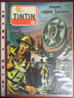 Tintin N° 37/1954 " Parade à L'arme Secrète " - Avec Feuille Supplément " Train Fleischmann " - Kuifje