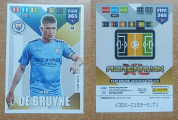 AC - 58 KEVIN DE BRUYNE  MANCHESTER CITY  PANINI FIFA 365 2020 ADRENALYN TRADING CARD - Tarjetas