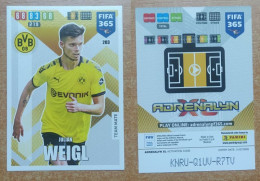 AC - 203 JULIAN WEIGL  BORUSSIA DORTMUND  PANINI FIFA 365 2020 ADRENALYN TRADING CARD - Trading Cards