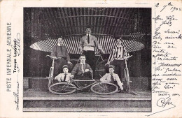 JEUX DU CIRQUE LA PISTE INFERNALE AERIENNE LA TROUPE LEVYSON 1904 - Cirque