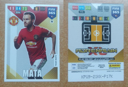 AC - 78 JUAN MATA  MANCHESTER UNITED  PANINI FIFA 365 2020 ADRENALYN TRADING CARD - Trading Cards