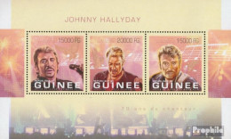 Guinea 9898-9900 Kleinbogen (kompl. Ausgabe) Postfrisch 2013 Johnny Hallyday - Guinea (1958-...)