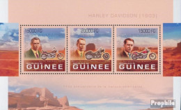 Guinea 9890-9892 Kleinbogen (kompl. Ausgabe) Postfrisch 2013 Harley Davidson - Guinea (1958-...)