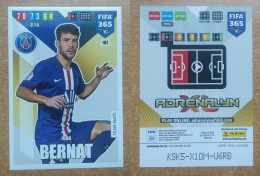 AC - 162 JUAN BERNAT  PARIS SAINT GERMAIN  PANINI FIFA 365 2020 ADRENALYN TRADING CARD - Tarjetas