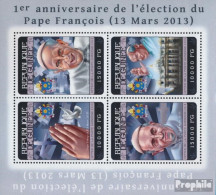 Guinea 10512-10515 Kleinbogen (kompl. Ausgabe) Postfrisch 2014 Papst Franziskus - Guinea (1958-...)