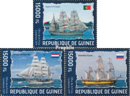 Guinea 10275-10277 (kompl. Ausgabe) Postfrisch 2014 Großsegler - República De Guinea (1958-...)