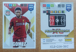AC - 39 JOE GOMEZ  LIVERPOOL  PANINI FIFA 365 2020 ADRENALYN TRADING CARD - Tarjetas