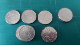 Lots De 8 Pièces De 1/2 FRANCS 1971+1984+1986x3+1991x2+2000  Semeuse - Andere & Zonder Classificatie