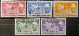 R2253/702 - GUINEE - 1959 - SERIE COMPLETE - N°3 à 7 NEUFS* - Guinée (1958-...)