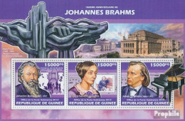 Guinea 10125-10127 Kleinbogen (kompl. Ausgabe) Postfrisch 2013 Johannes Brahms - Guinee (1958-...)