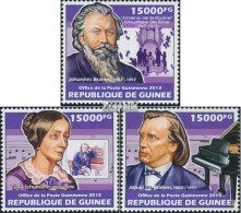 Guinea 10125-10127 (kompl. Ausgabe) Postfrisch 2013 Johannes Brahms - Guinee (1958-...)