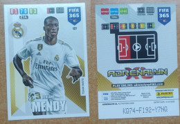 AC - 127 FERLAND MENDY  REAL MADRID CF  PANINI FIFA 365 2020 ADRENALYN TRADING CARD - Trading Cards