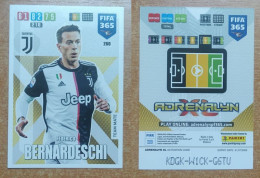 AC - 260 FEDERICO BERNARDESCHI  JUVENTUS  PANINI FIFA 365 2020 ADRENALYN TRADING CARD - Trading-Karten