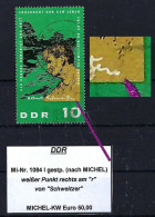 DDR Mi-Nr. 1084 I Plattenfehler Gestempelt Nach MICHEL - Siehe Beschreibung Und Bild - Variétés Et Curiosités