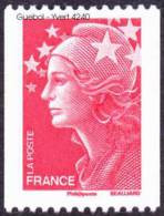 France Marianne De Beaujard N° 4240 ** Roulette Gommé Du 20 Grammes, Prioritaire En Rouge - 2008-2013 Marianne (Beaujard)