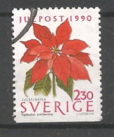 Sweden 1990 Christmas Flower Y.T. 1630 (0) - Gebruikt