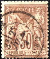 FRANCIA, FRANCE, TIPO “SAGE”, 30 C., 1876, FRANCOBOLLI USATI Yt:FR 69, Scott:FR 73 - 1876-1878 Sage (Typ I)