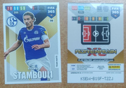 AC - 216 BENJAMIN STAMBOULI  FC SHALKE 04  PANINI FIFA 365 2020 ADRENALYN TRADING CARD - Tarjetas