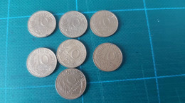 Lots De 7 Pièces De 10 Centimes De Francs 1984x2+1988+1997+1998x3  Semeuse - Autres & Non Classés