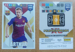 AC - 111 ARTHUR  FC BARCELONA  PANINI FIFA 365 2020 ADRENALYN TRADING CARD - Trading-Karten