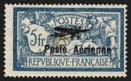 Poste Aérienne N°2, Merson Surchargé 5fr Bleu, Neufs * Infime Trace De Ch. - TB - 1927-1959 Nuevos