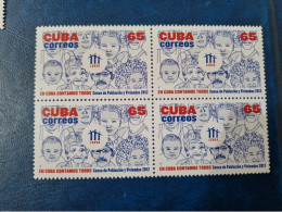 CUBA  NEUF  2012   CENSO  DE  POBLACION  //  PARFAIT  ETAT  //  1er  CHOIX  // Bloc De 4 - Unused Stamps