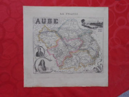 CARTE VUILLEMIN DEPARTEMENT DES BOUCHES DE L'AUBE (10) - Cartes Géographiques