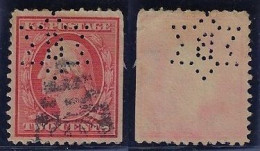 USA 1902/1938 Stamp Perfin B Star Of David Burroughs Adding Machine Company From Detroit Lochung Perfore Mathematics - Zähnungen (Perfins)