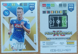 AC - 278 ARKADIUSZ MILIK  SSC NAPOLI  PANINI FIFA 365 2020 ADRENALYN TRADING CARD - Trading Cards