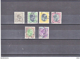 DANEMARK 1919 Yvert 106, 109-110, 112, 114, 116 Oblitéré, Cote : 37.50 Euros - Used Stamps