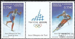 Andorra - Französische Post 643-644 Dreierstreifen (kompl.Ausg.) Postfrisch 2006 Sport - Ungebraucht