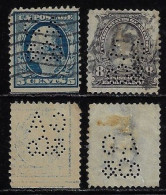 USA United States 1902/1912 2 Stamp With Perfin GA/&Co By G. Amsinck & Company From New York Lochung Perfore - Perforados