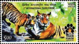 INDIA, 2022, MNH,TIGERS, TIGER FORUM,1v - Big Cats (cats Of Prey)