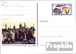 BRD PSo19 Amtliche Sonderpostkarte Gebraucht 1989 Philatelia 89 - Andere & Zonder Classificatie