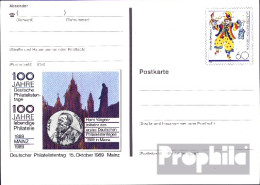 BRD PSo18 Amtliche Sonderpostkarte Gebraucht 1989 Mainzer Karneval - Andere & Zonder Classificatie