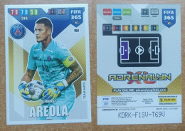 AC - 160 ALPHONSE AREOLA  PARIS SAINT GERMAIN  PANINI FIFA 365 2020 ADRENALYN TRADING CARD - Trading Cards