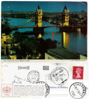 UK The Thames And Tower Bridge, London_2L69 Kardorama_Stamp London 1978_E Nägel, John Hinde Studios_(TTB-TB) - Tower Of London