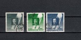 USSR Russia 1944 Space, Stratosphere Balloon Crash 10th Anniv. Set Of 3 CTO - Russie & URSS